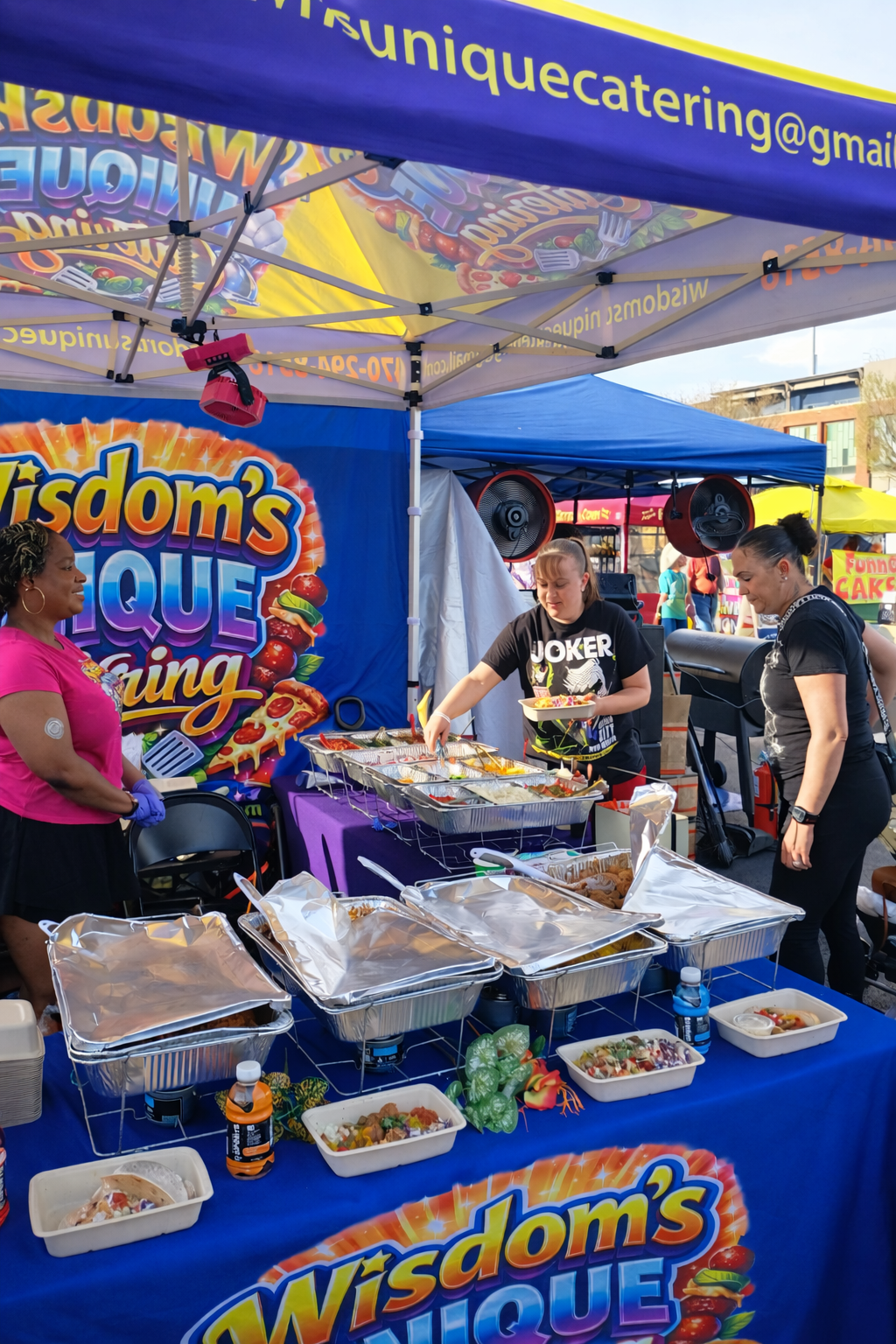Team Serving at the Tent